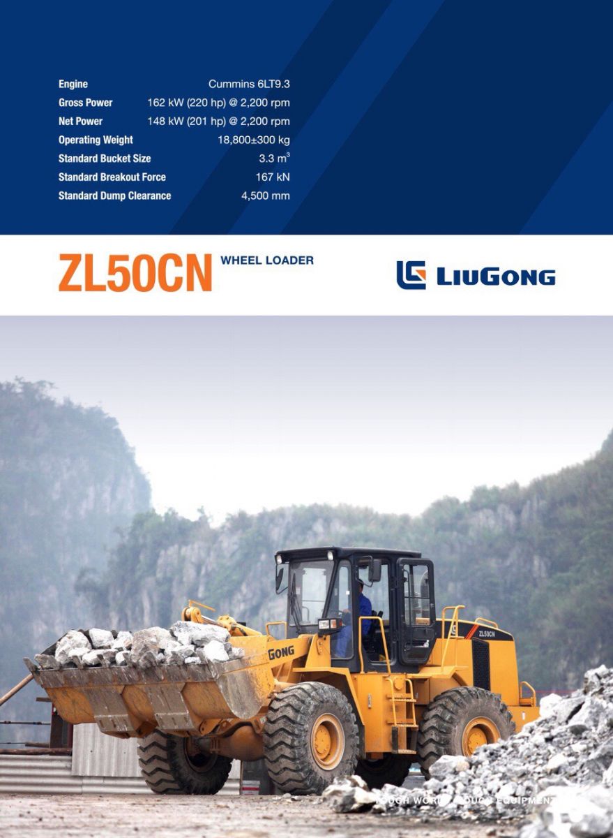 thông số kỹ thuật dòng máy xúc lật Liugong 50CN 2 tầng đổ thông số kỹ thuật dòng máy xúc lật Liugong 50CN 2 tầng đổ