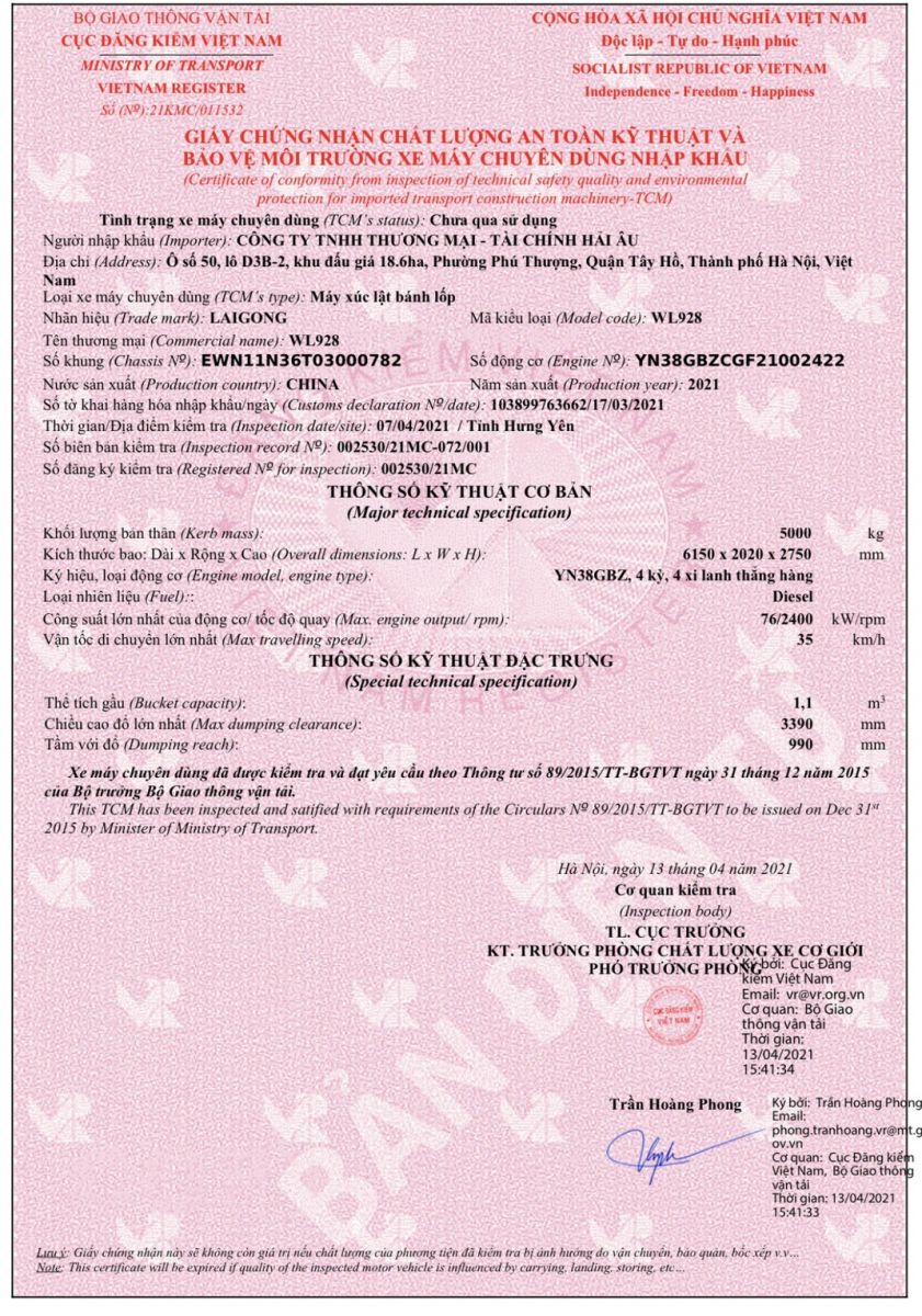 thông số kỹ thuật xe xúc lật aolite 928